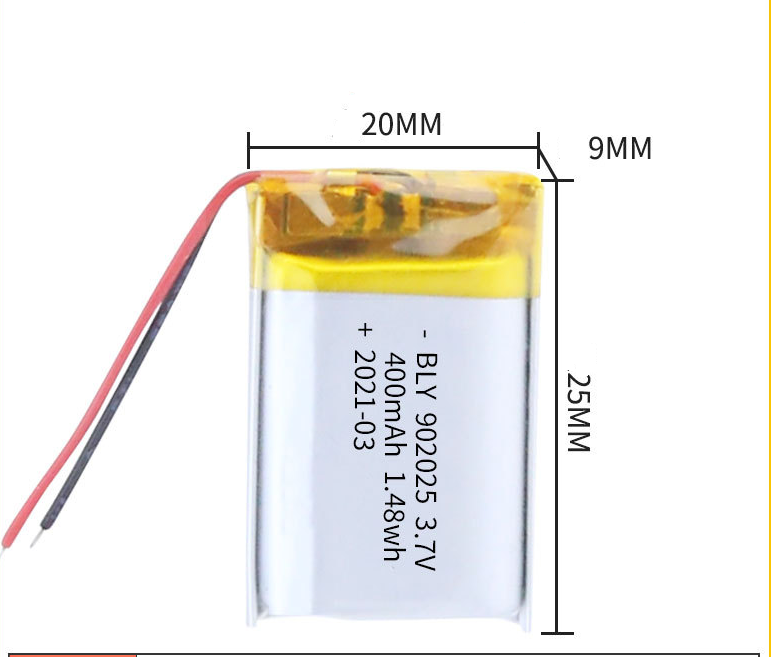 Pin Sạc Lithium Polymer 1s 3.7V 400mah 902025 Cho tai nghe,loa Mp3 MP4 MP5 GPS PSP Bluetooth Mới 100%