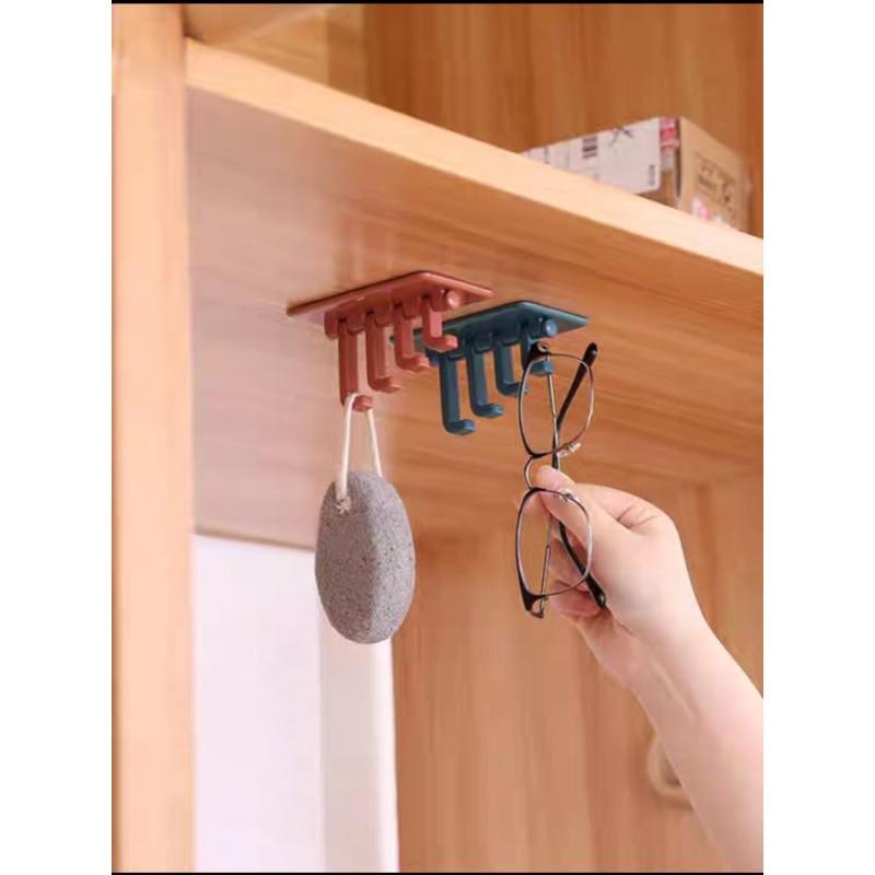 Móc treo đồ dính tường siêu chắc loại 4 móc