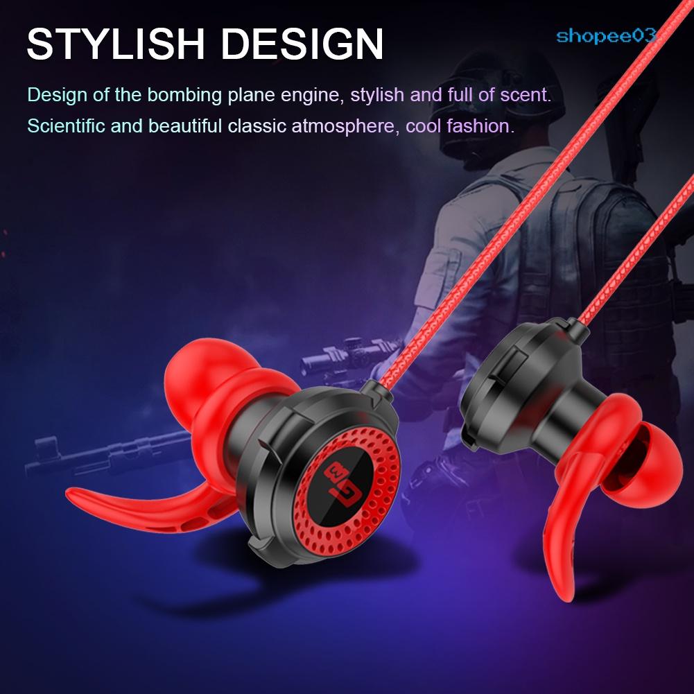 G11-A Universal Wired In-Ear Gaming Earphones with Microphone for Phones/PC