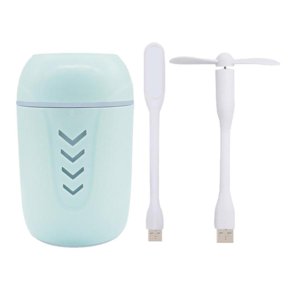 Mini USB Humidifier Small Personal Humidifier with LED Light Super Quiet Portable Desktop Humidifier for Travel Office Car
