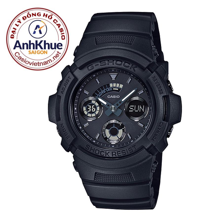 ĐỒNG HỒ NAM CASIO G-SHOCK AW-591BB-1ADR Dây nhựa đen - Mặt kim số đen - Chống nước 2