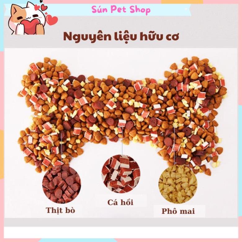 Hạt Captain cho chó - Hạt thức ăn cho cún cưng mix thịt bò, cá hồi và phomai
