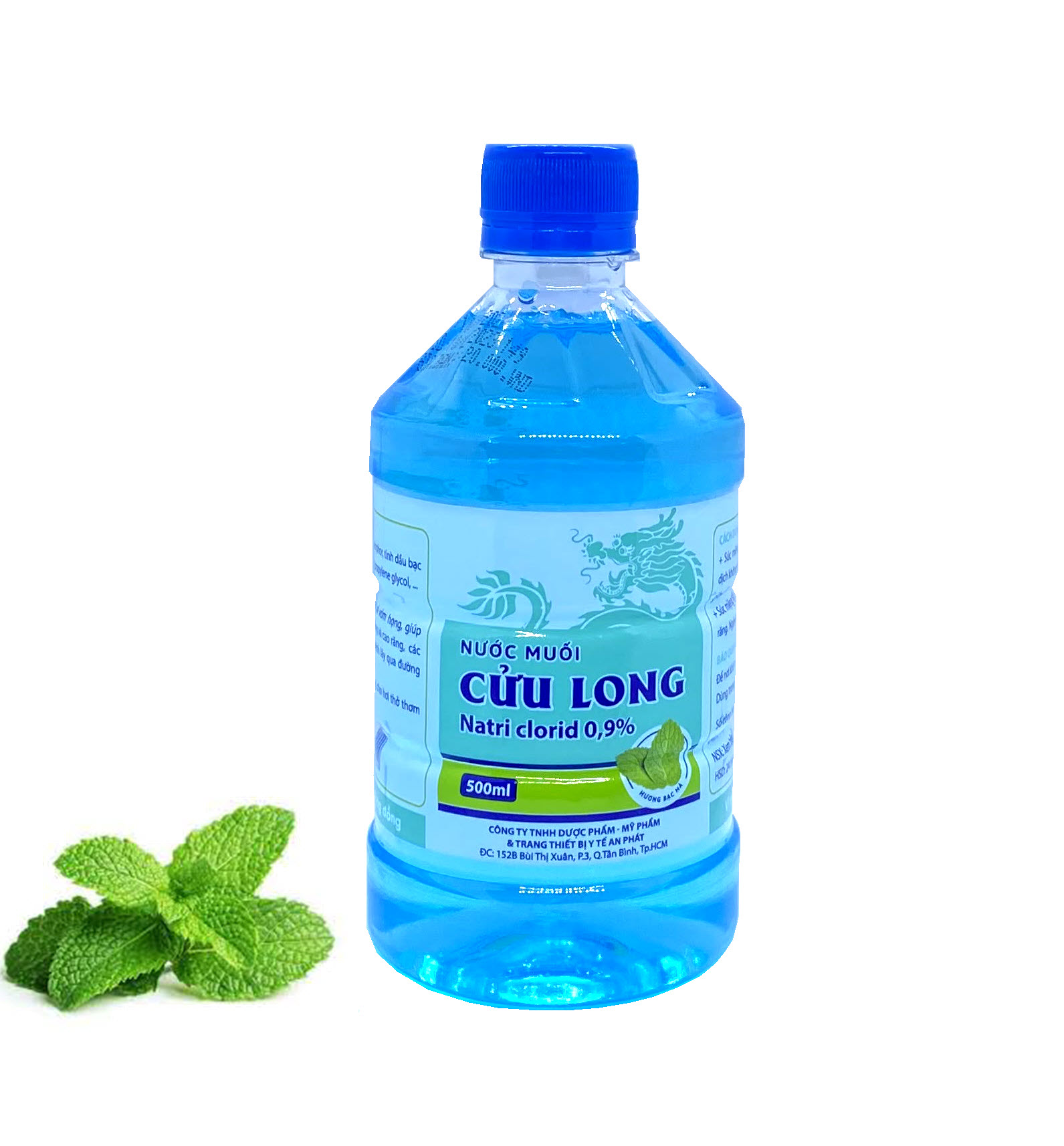 Nước Muối Sinh Lý Súc Miệng Cửu Long Hương Bạc Hà - Natri Clorid 0,9% (500ml)