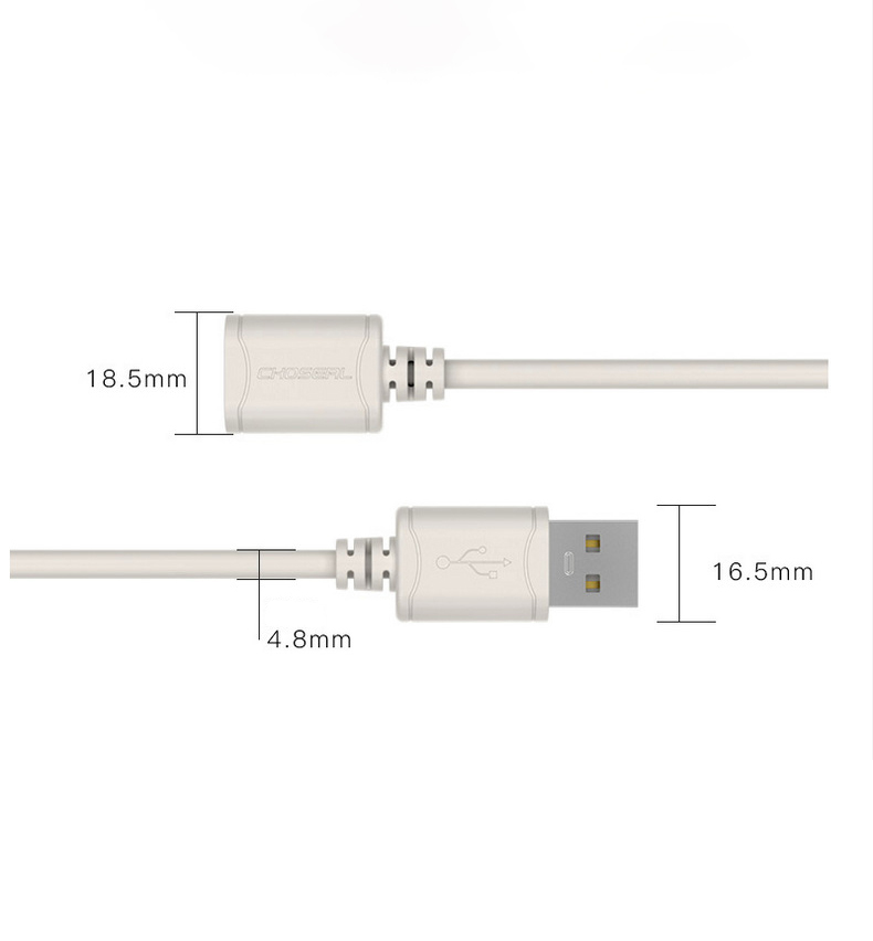 Cáp Nối Dài USB (Male To Female) Choseal Q517, Truyền Tải Tín Hiệu Âm Thanh, Video Tốc Độ Cao - Hàng chính hãng