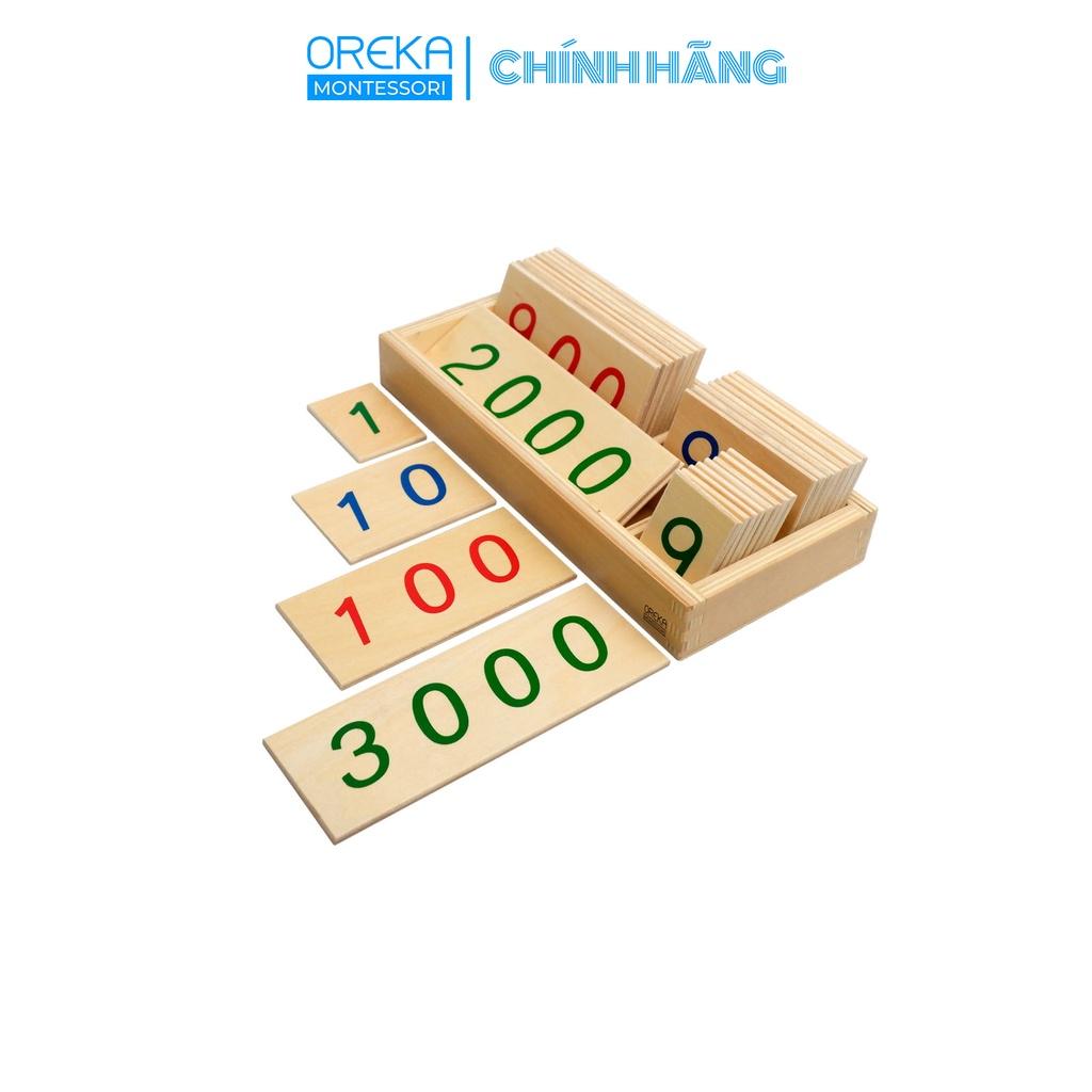 Đồ chơi trẻ em Oreka Montessori Hộp thẻ số cỡ nhỏ 1-3000 - 0531110