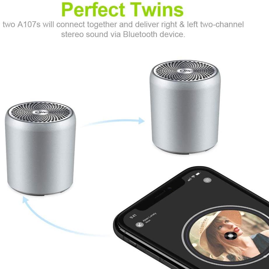 Loa Bluetooth EWA Mini Âm thanh nổi không dây thực sự Loa di động TWS Tăng cường âm trầm Bộ tản nhiệt Bluetooth 5.0 Vỏ kim loại Thẻ SD Màu sắc: Vàng