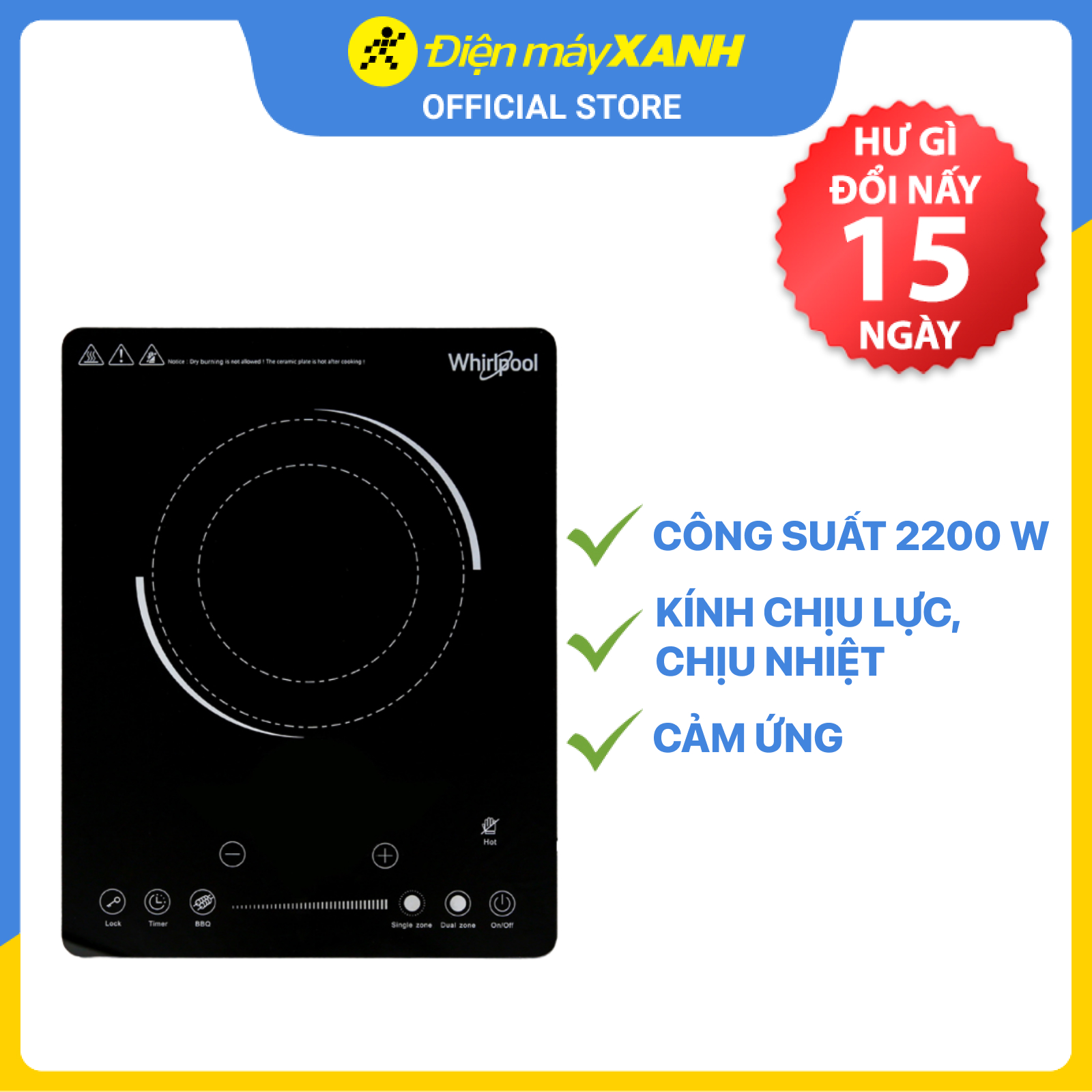 Bếp Hồng Ngoại Whirlpool ACT209/BLV - Hàng chính hãng