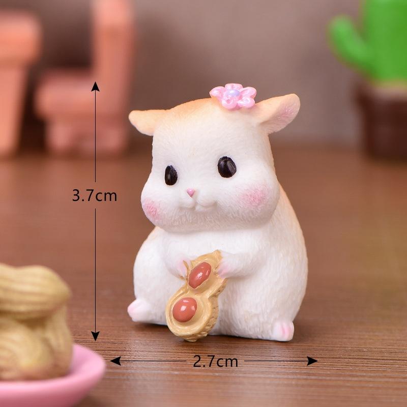 Tiểu cảnh mini ️ Mô hình chuột hamster đáng yêu trang trí tiểu cảnh, sân vườn, sen đá, sân vườn,terrarium