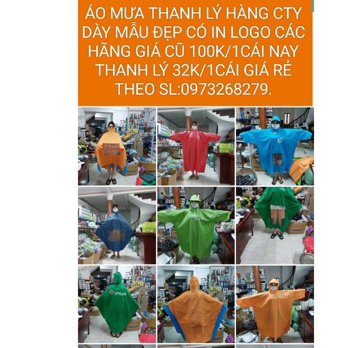 Áo Mưa Người Lớn Hàng CTY Dày Dặn Mẫu Đẹp Có In Logo Các Hãng Trước 100K/1Cái Nay Thanh Lý Giá 32000₫/1Cái