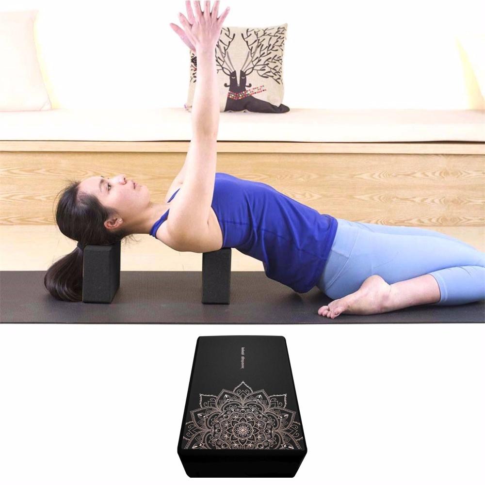 Gối yoga hoa văn Combo 3 món ( 2 gạch và 1 dây đai)- gạch gối 200gr cao cấp