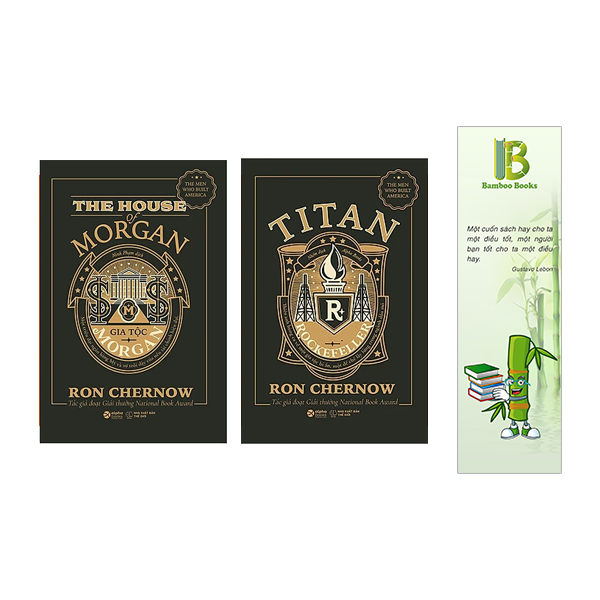 Combo 2 Cuốn Về Gia Tộc Nổi Tiếng Nhất Nước Mỹ: Gia Tộc Morgan + Titan - Gia tộc Rockefeller - Tặng kèm bookmark Bamboo Books