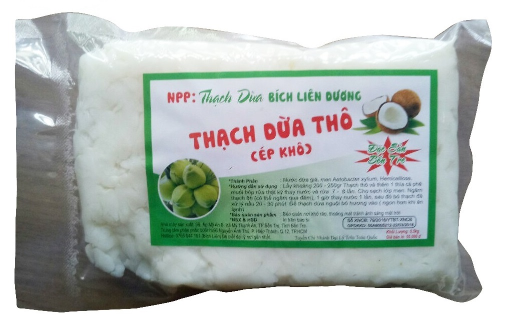 Combo 5Kg Thạch Dừa Ép Khô (Thạch Dừa Ép Thô) Dạng Thạch Bún