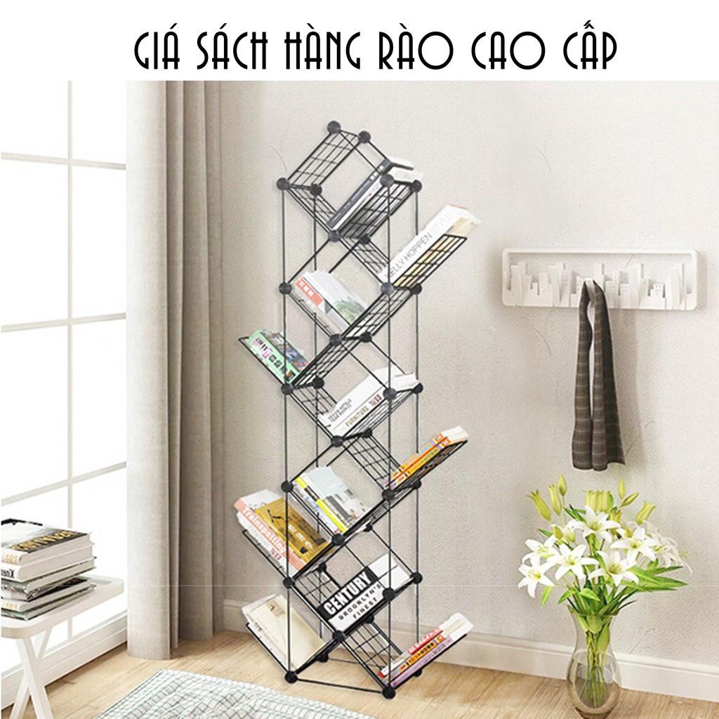 Kệ Sách Nhiều Tầng Trang Trí Phòng, Giá Sách Hàng Rào Thông Minh Decor Phòng, Giá Để Đồ