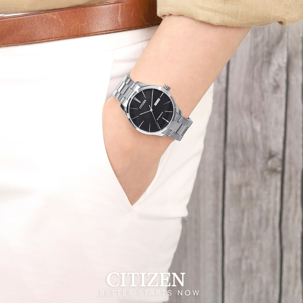 Đồng Hồ Nam Citizen Dây Thép Không Gỉ NH8350-83E - Mặt Đen