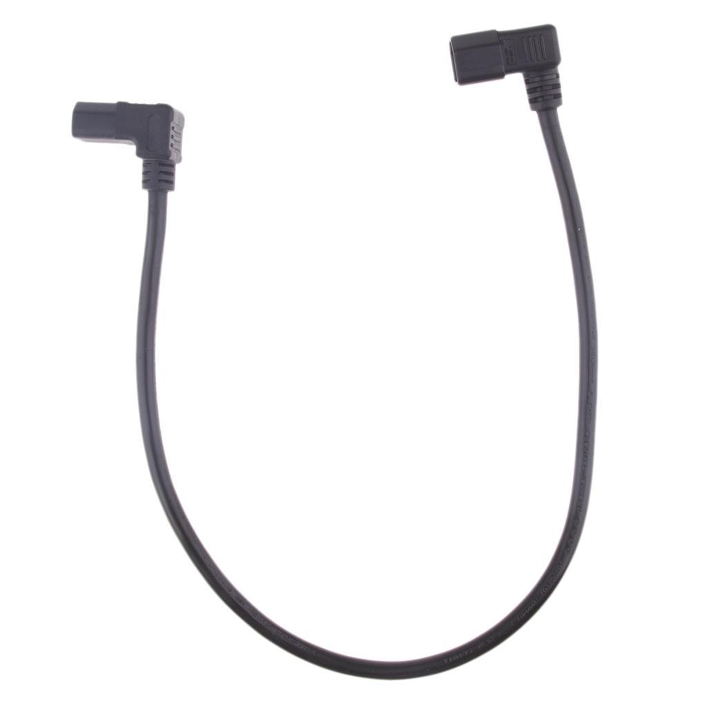 IEC C14 to C13 Plug Converter Adapter Extension Power Angled Cable 60cm