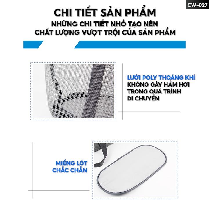 Túi Xách Vận Chuyển Chó Mèo Hở 1 Phía Chất Liệu Lưới Có Quai Xách Vai Tiện Lợi Nhiều Màu CW-027