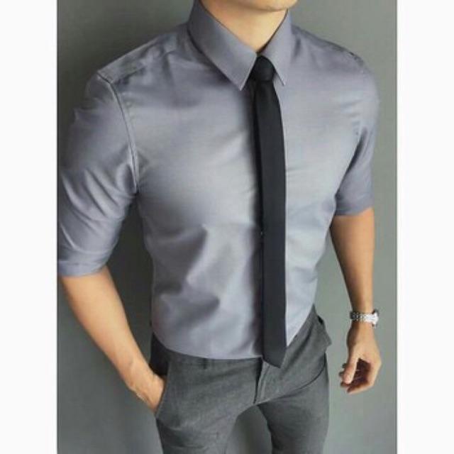 Áo Sơ Mi Nam Dài Tay Hàng Việt Nam xuất khẩu (VNXK) màu Trắng cúc trắng
