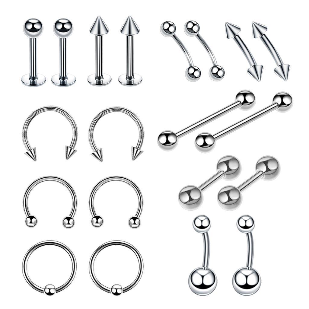20/Set Jewelry 16G for Belly Nose Lip Eyebrow