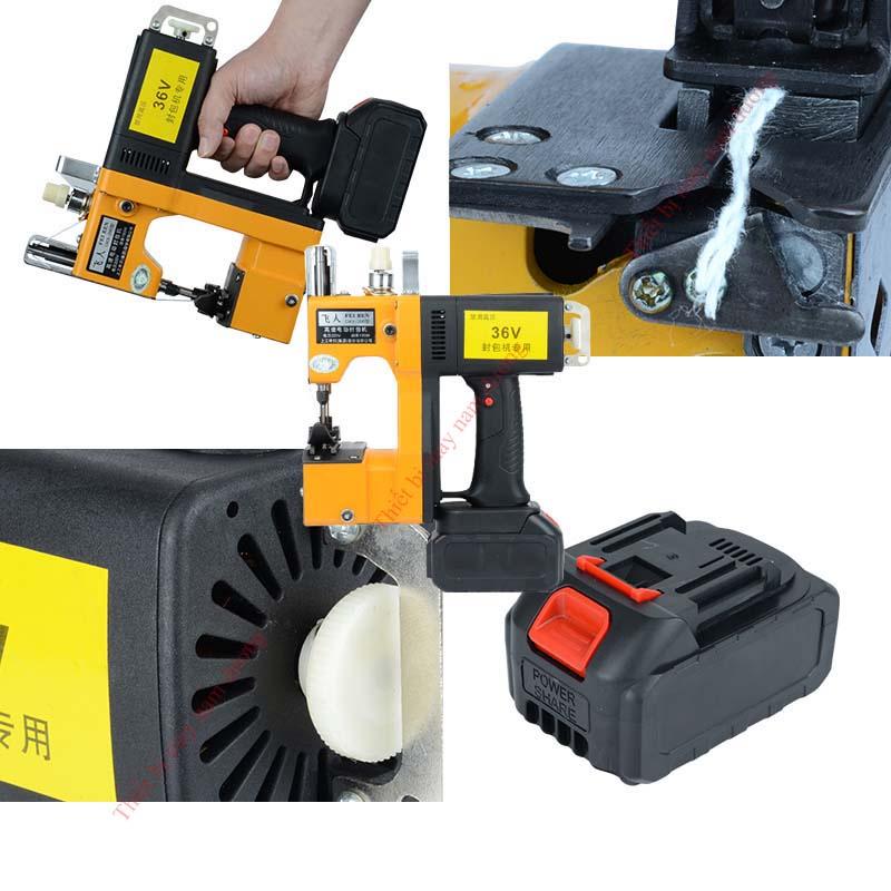 Máy khâu bao cầm tay chạy pin GK9-500 may nhiều loại bao nhỏ gọn tiện lợi > pin sạc nhanh