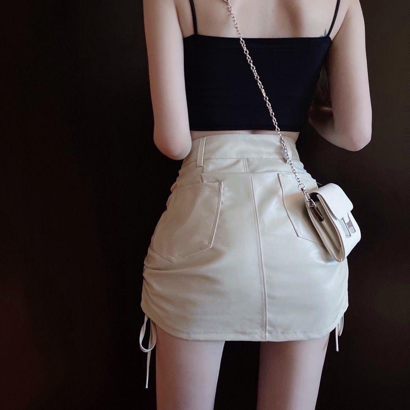 Chân váy da rút có quần bảo hộ