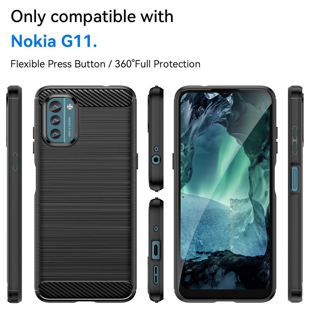 Ốp lưng dành cho Nokia G11 G21 ốp silicone mềm Carbone phay xước chống sốc chống vân tay