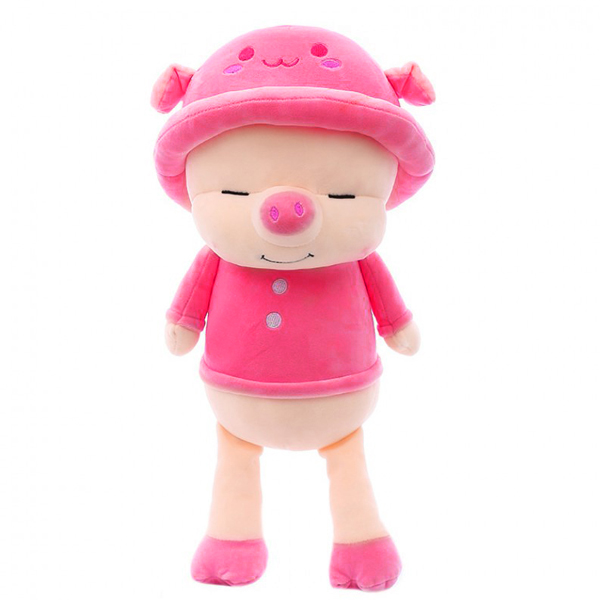 Gấu Bông Heo Happy Đội Nón (40 Cm) Gb34