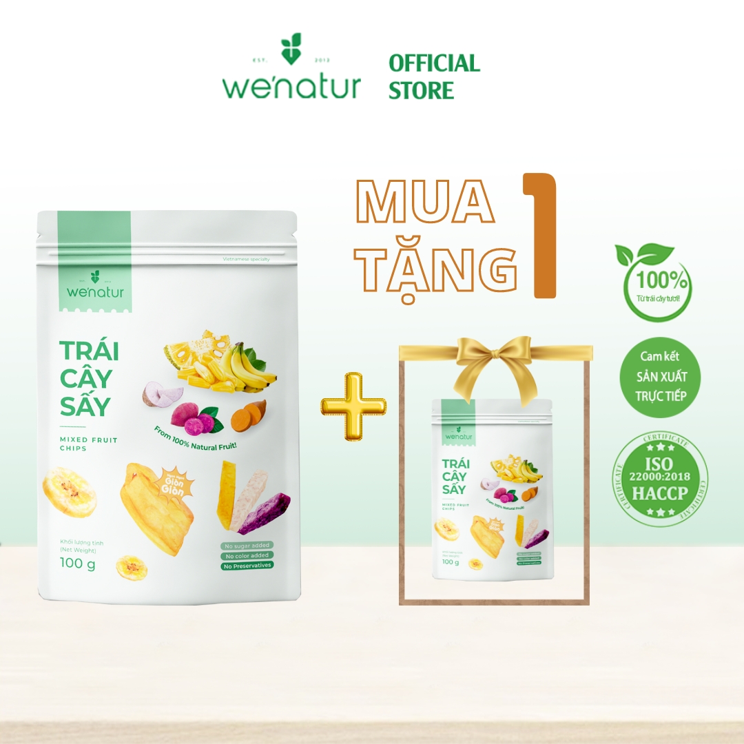 [MUA 1 TẶNG 1] TRÁI CÂY SẤY 100G