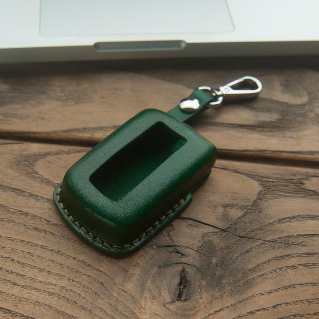 BAO DA CHÌA KHÓA MÀU GREEN ĐEO HÔNG - BAO DA CHÌA XE TOY - ĐỒ DA THẬT HANDMADE