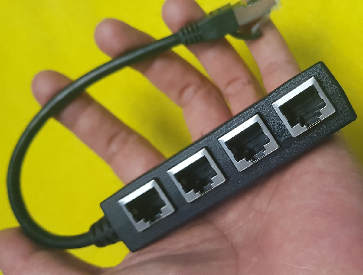 Cáp chia mạng Ethernet RJ45 từ 1 cổng ra 4 cổng chuẩn Cat7 tốc độ 1000Mbps