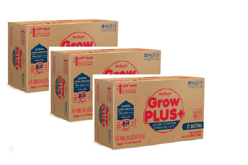 3 Thùng Sữa Bột Pha Sẵn ÍT ĐƯỜNG GrowPLUS+ loại 110ml - Dành cho bé trên 1 tuổi, Tăng Cân, Tăng Chiều Cao, Thông minh hơn (48 Hộp x 110ml)