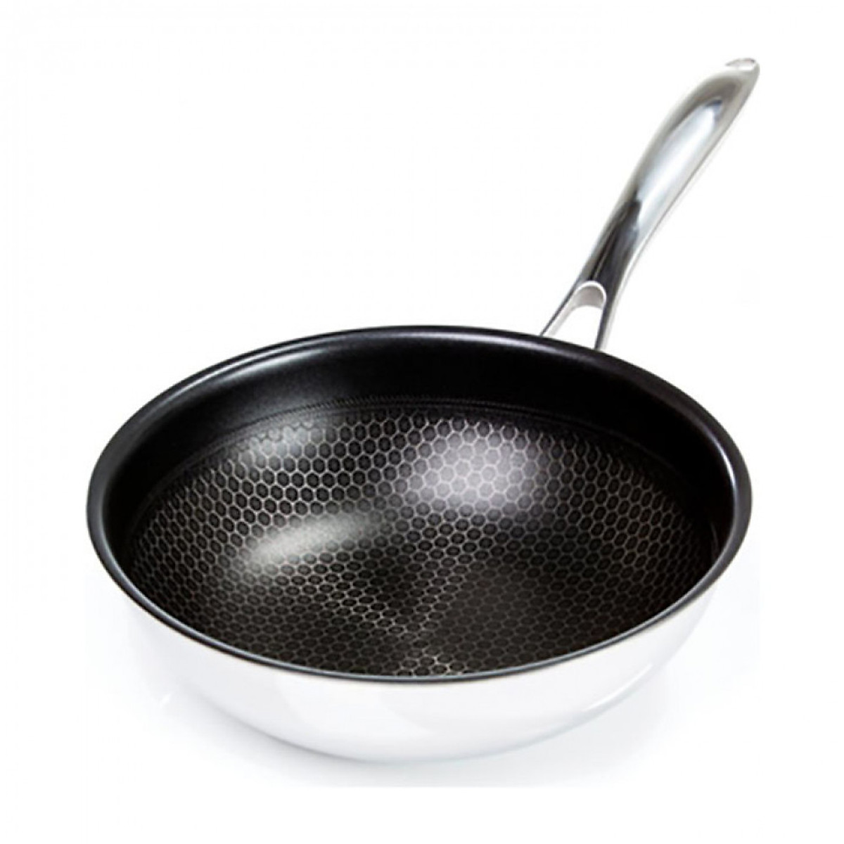 Chảo chống dính tổ ong 32cm 3 lớp inox bếp từ công nghệ khoan khắc chống dính Hàn quốc chịu cào xước bởi dụng cụ nấu ăn kim loại