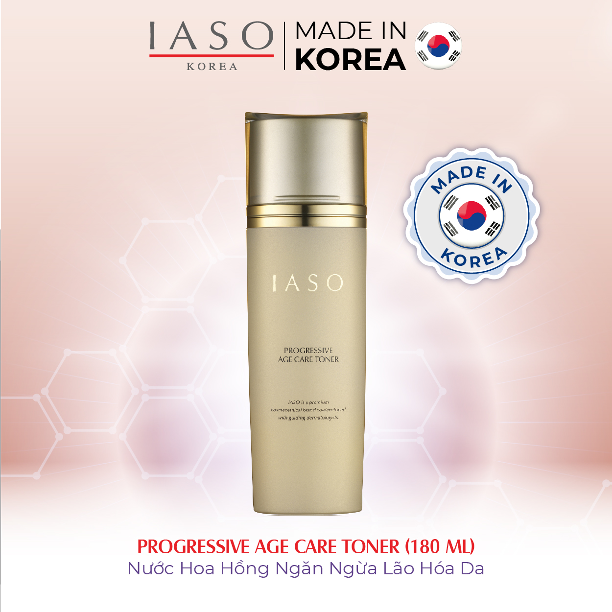 I17 Nước hoa hồng ngăn ngừa lão hóa IASO Progressive Age Care Toner 180ml