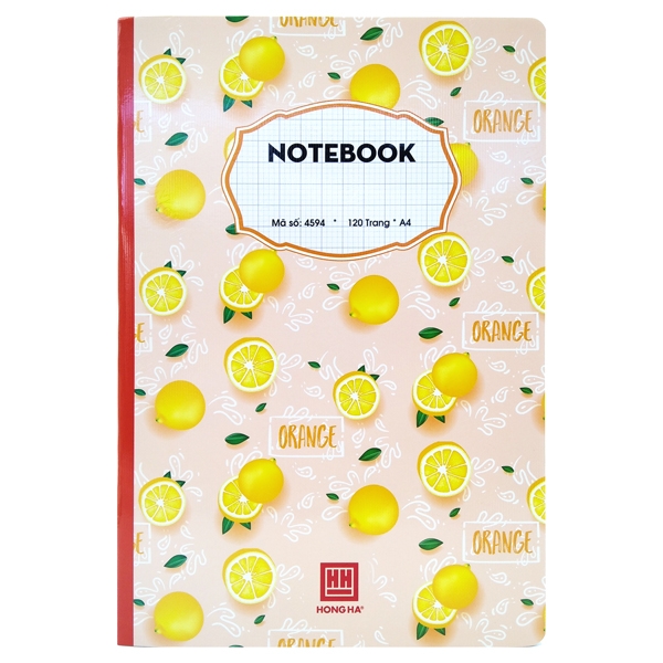 Sổ Notebook Hồng Hà Ô Ly 120 Trang A4 4594 - Hình Cam