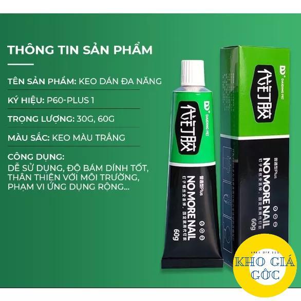 Keo siêu dính thay thế ĐINH, keo cơ khí chuyên dùng dán các đồ vật thay thế đinh vít 60g