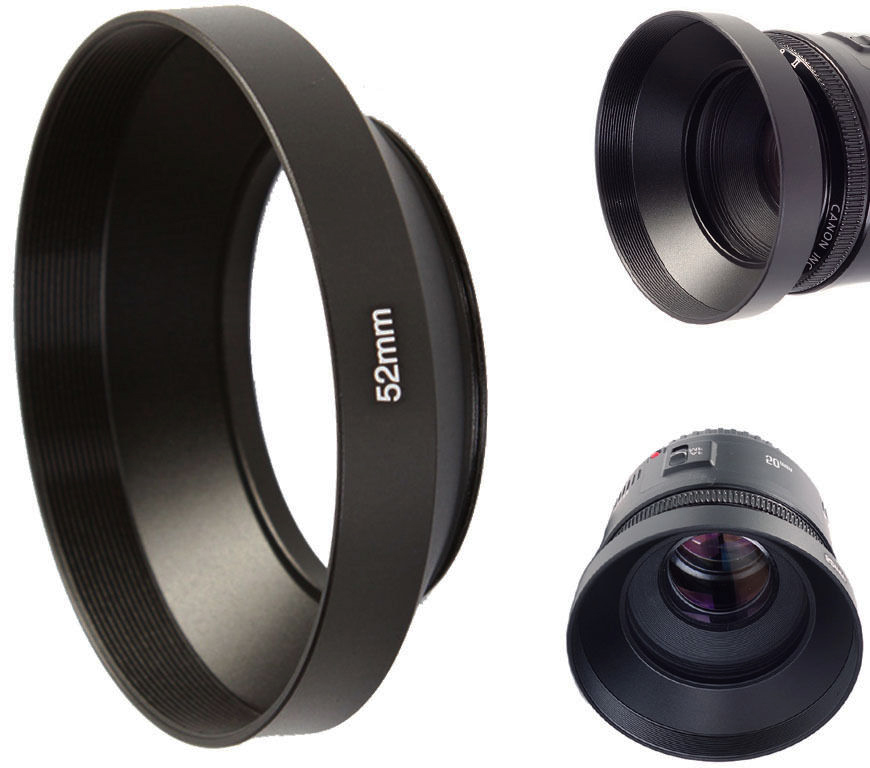 Lens hood loa che nắng Nhôm 52mm góc rộng wide angle