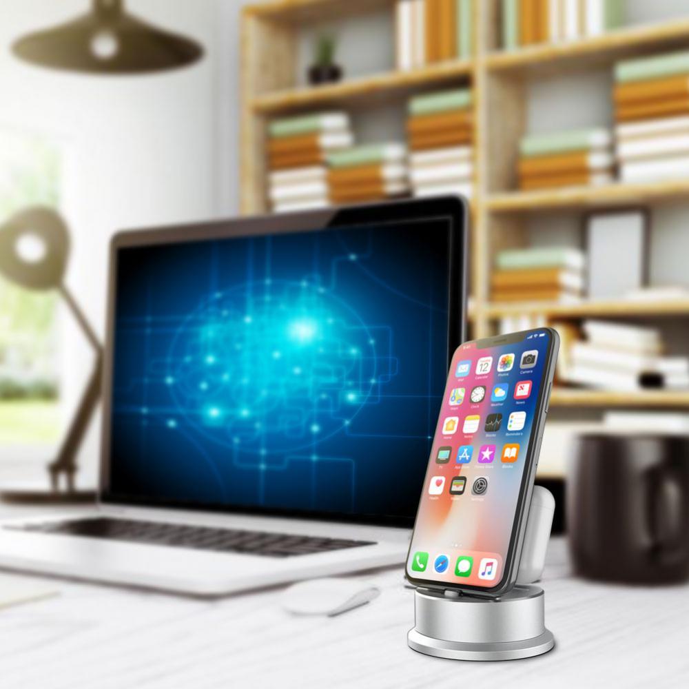 2 In 1 Phone Metal Charging Stand Dock Holder For  X/8/7/6, Tablet