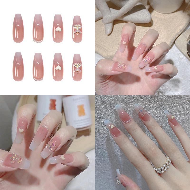 Set 24 Móng Tay Giả Dễ Thương Cho Nữ