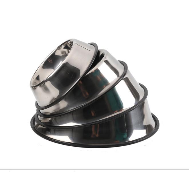Bát ăn inox đế cao su chống trượt cho chó