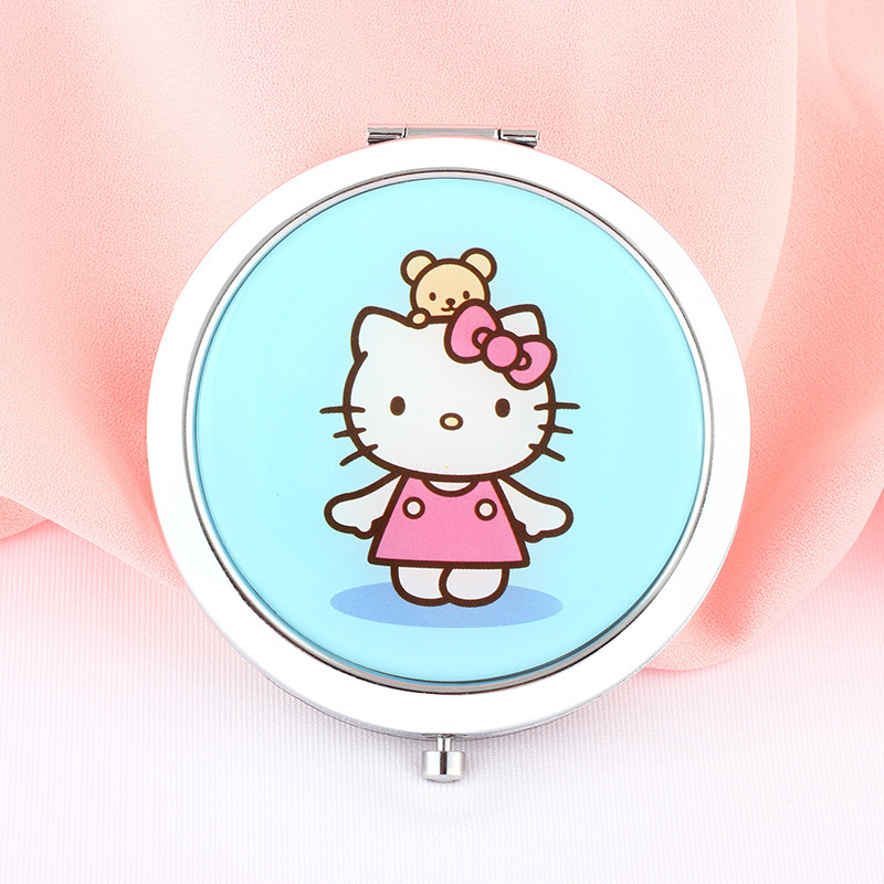 Gương gập tròn Hello Kitty đứng