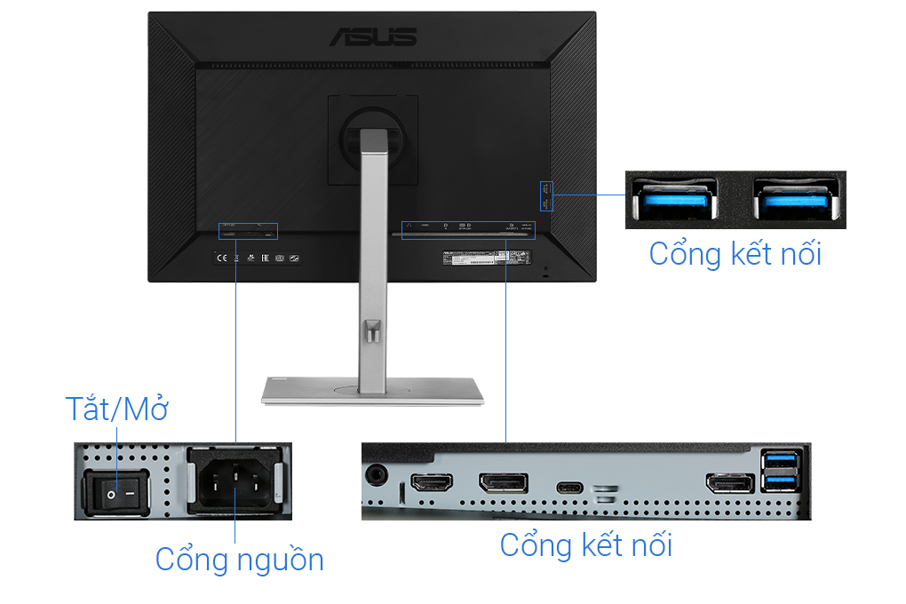 Asus LCD ProArt PA278CV 27&quot;QHD/5ms/75Hz/350cd2/HDMI/DP/Cáp Type-C/DP/Đen - Hàng chính hãng