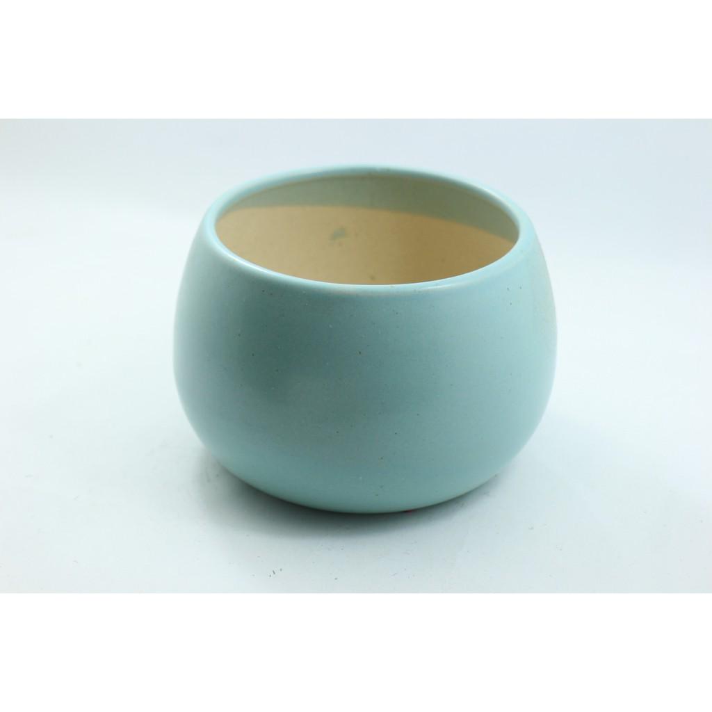 Chậu tròn men mát cắm hoa, trồng cây