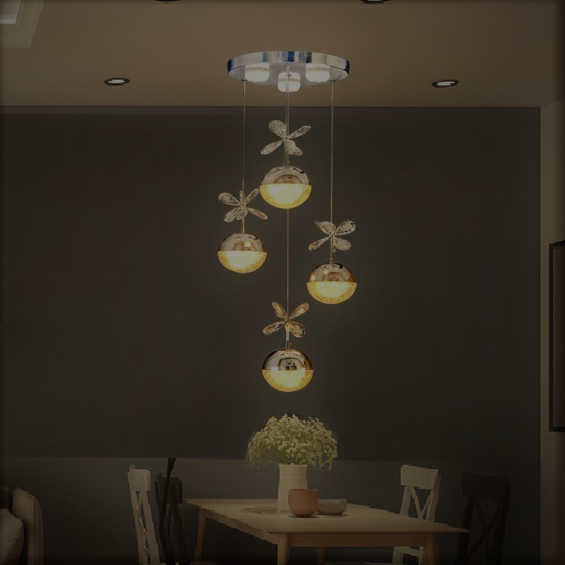 Bộ đèn thả nghệ thuật trang trí hiện đại P8005/4