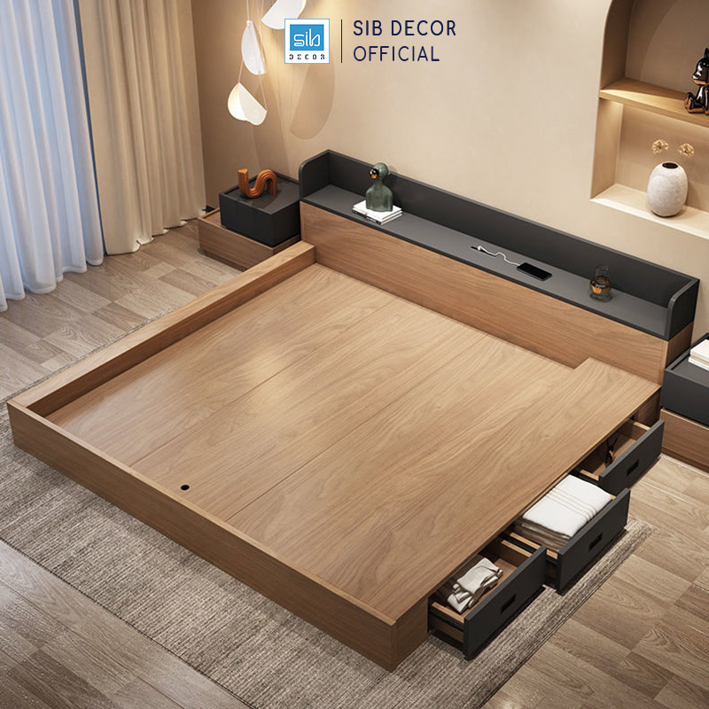 Giường Ngủ Đơn Giản Kiểu Nhật Tatami GN17 SIB Decor