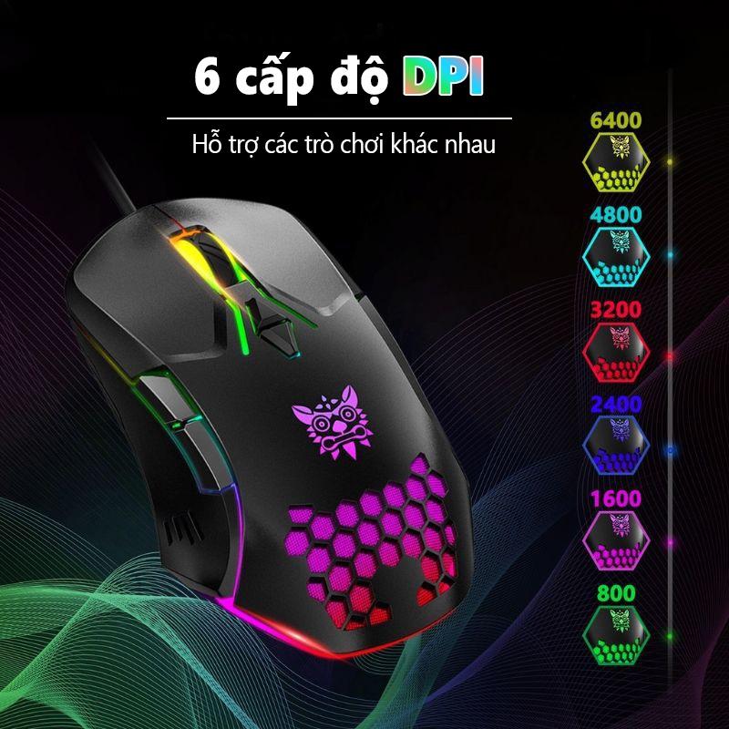 ONIKUMA CW902 Chuột Chơi Game Có Dây Chuột Quang RGB Với Ánh Sáng Đầy Màu Sắc cho máy tính xách tay/PC [Hàng chính hãng]