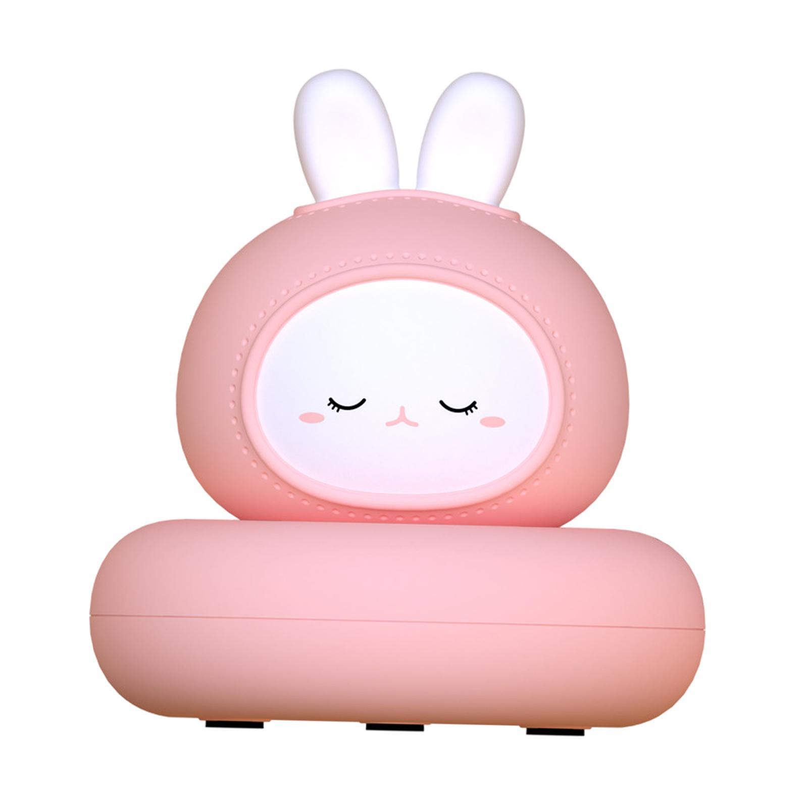 LED Night Lights Rechargeable Cartoon Portable for Bedside Bedrooms Rabbit
