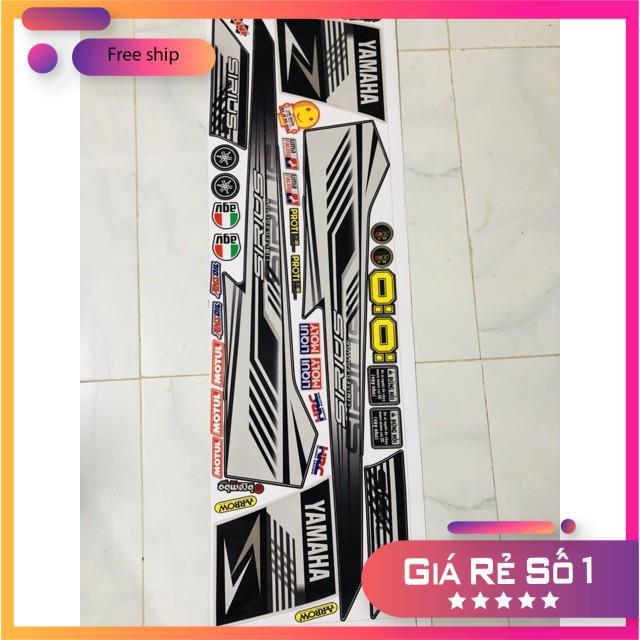 Tem rời sirius dán xe đen tem 3 lớp ko bay nàu bảo hành màu sắc vĩnh viễn