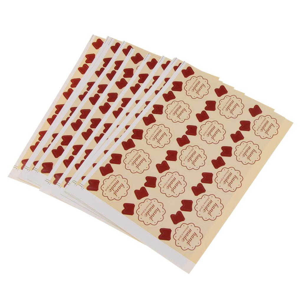 10 x 15pcs Handmade Sealing Sticker Envelope Card Paste DIY Accessories