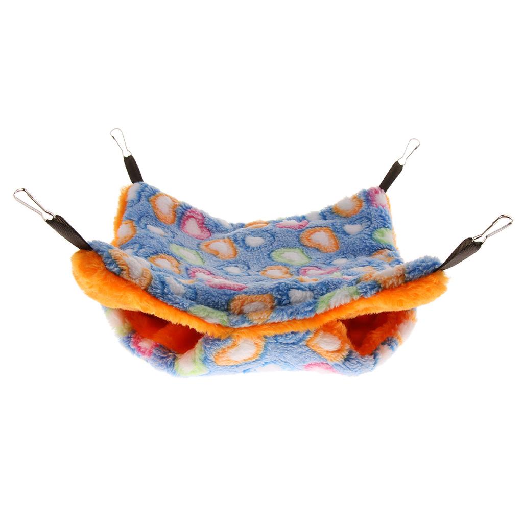 Small Pet Hamster Ferret Double Bunkbed Cage Hammock Hanging Bed
