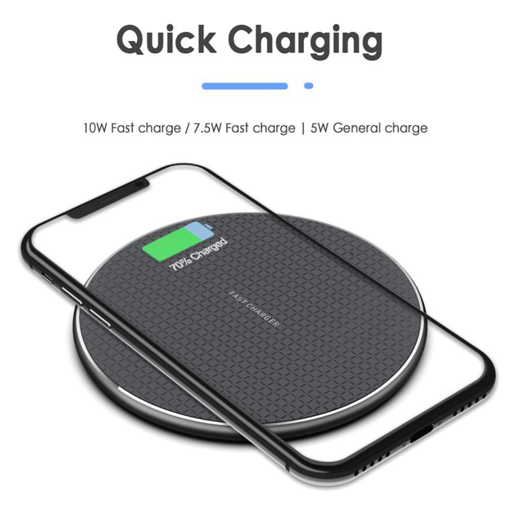 Wireless K8 Fast 10W Charger for XR X S10 S9 S8+ - , 101x6.6mm Black