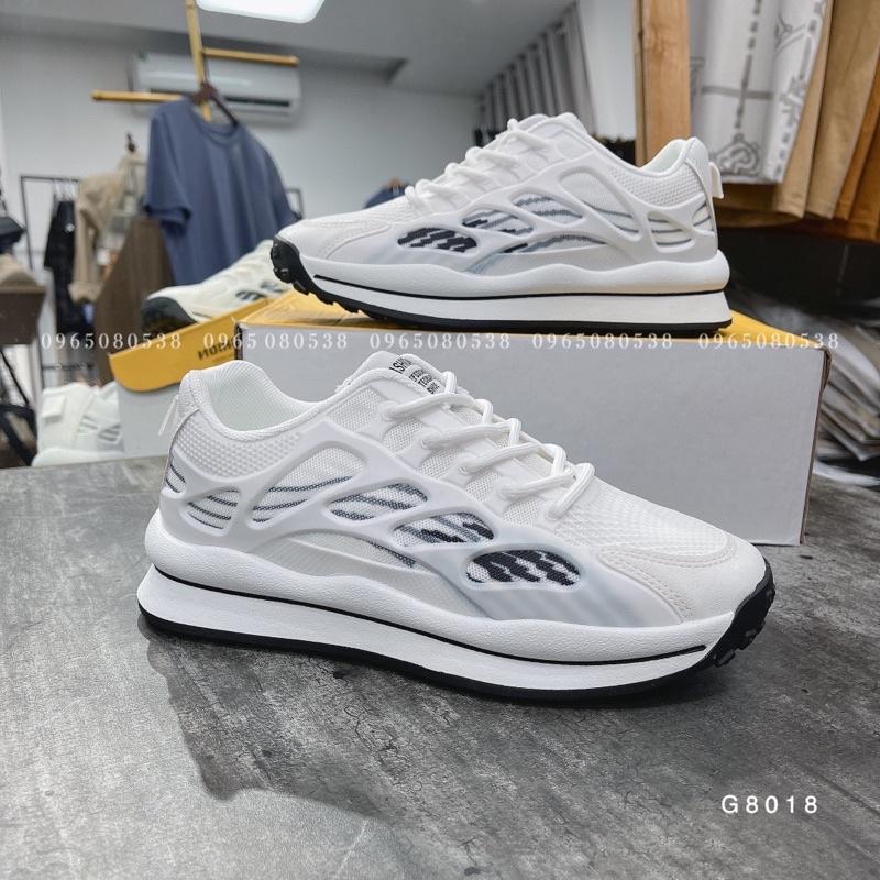 Giày thể thao nam, giày sneakers nam trắng trẻ trung năng động G8018
